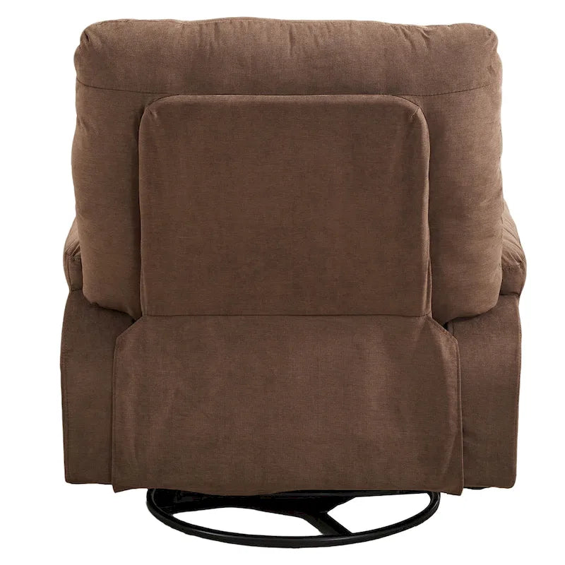 Fauteuil inclinable pivotant à bascule 360° en lin avec poches latérales