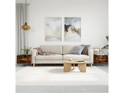 Ensemble de 2 meubles de maison en bois imitation chêne, 50 x 50 x 40 cm, marron