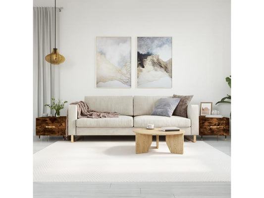 Ensemble de 2 meubles de maison en bois imitation chêne, 50 x 50 x 40 cm, marron