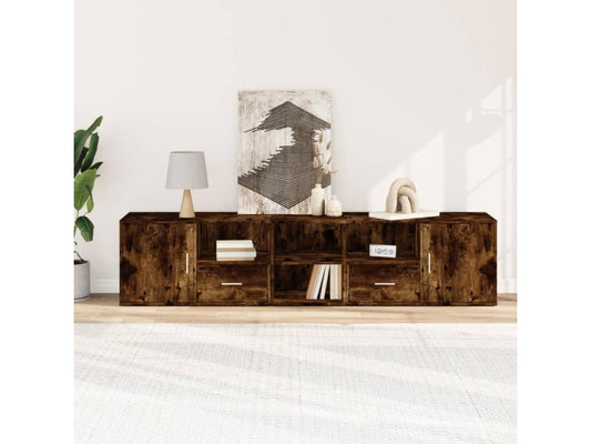 Armoire en bois imitation chêne, 200 x 40 x 45 cm, marron