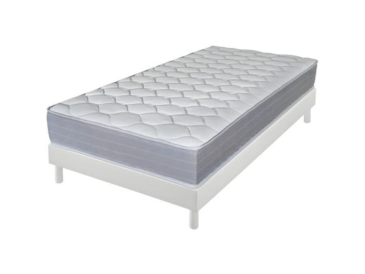 Matelas en fer, 90 x 190 cm, blanc