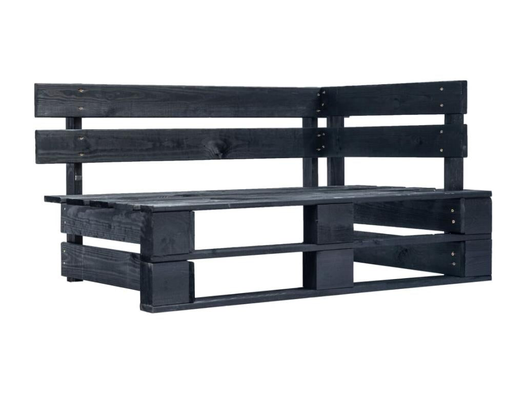 Canapé avec coussins, noir