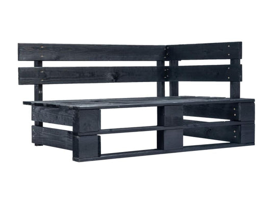 Canapé avec coussins, noir