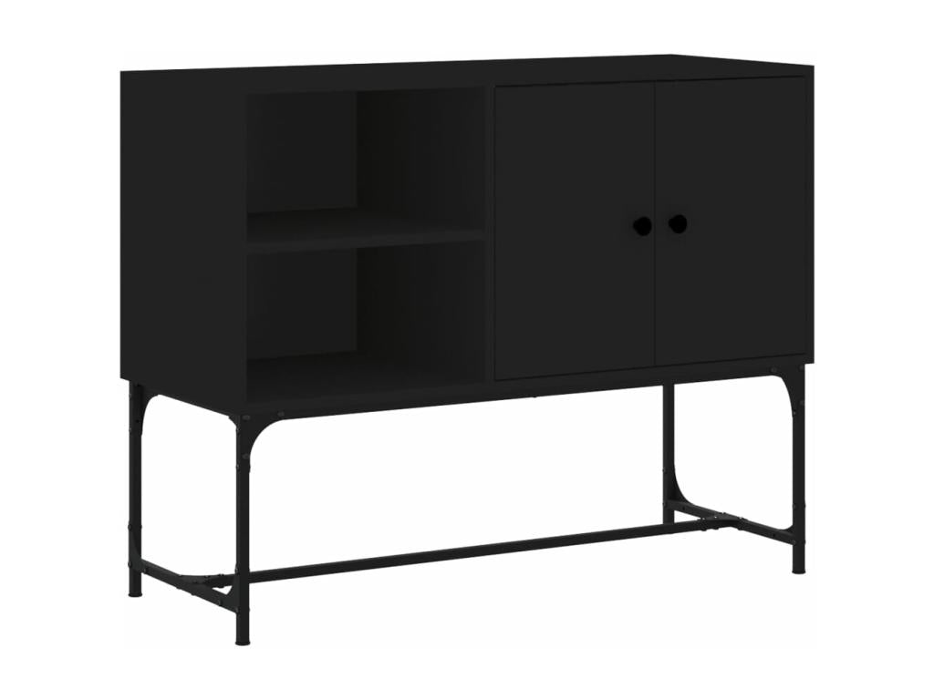 Buffet en bois composite, 100 x 40 x 79,5 cm, noir