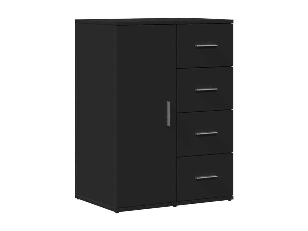 Buffet en bois d'ingénierie, 59 x 39 x 80 cm, noir