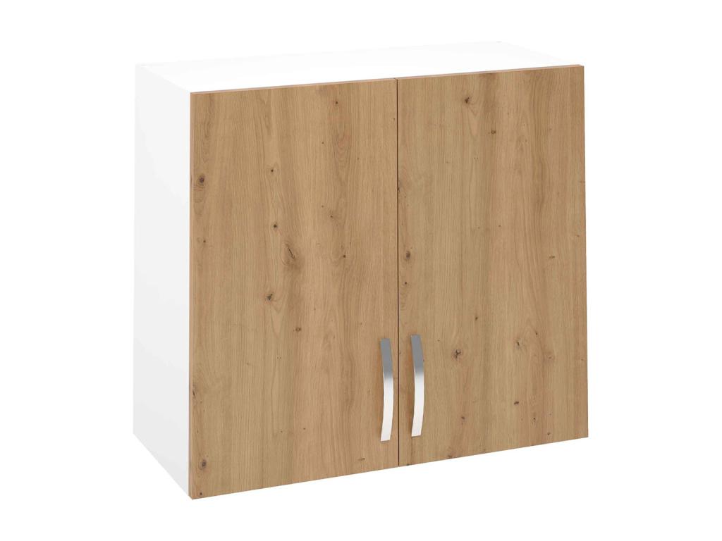 Meuble de maison 2 portes en bois imitation chêne, 33 cm, naturel
