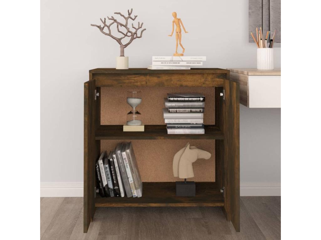 Buffet en bois imitation chêne, 70 x 41 x 75 cm, marron