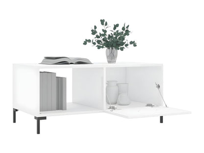 Table basse en bois composite, 90 x 50 x 40 cm, blanche
