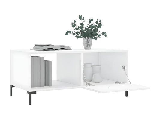 Table basse en bois composite, 90 x 50 x 40 cm, blanche
