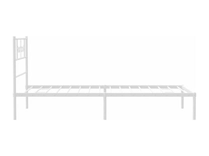 Cadre de lit en métal, 75 x 190 cm, blanc
