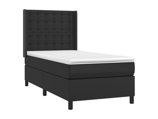 Matelas en cuir, 90 x 190 cm, noir