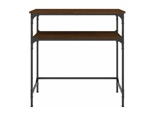 Table en bois effet chêne, 75 x 35,5 x 75 cm, marron