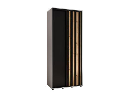Armoire coulissante à 2 portes, 100 x 60 x 235,2 cm, noire