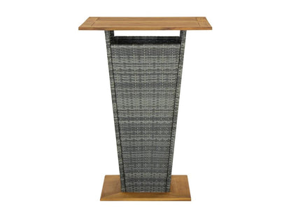 Ensemble de mobilier de jardin 5 pièces avec coussins, en résine tressée grise