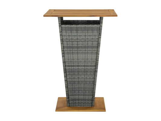 Ensemble de mobilier de jardin 5 pièces avec coussins, en résine tressée grise