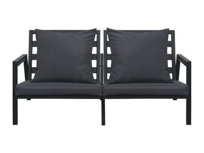 Ensemble de mobilier de jardin 5 pièces avec coussins, gris