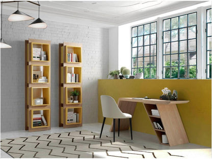 Étagère en bois effet chêne, blanche