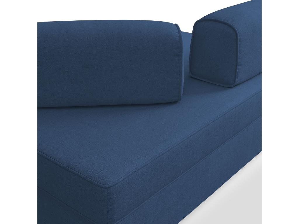 Canapé en tissu, 160 cm, bleu