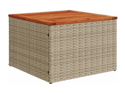 Ensemble de mobilier de jardin 6 pièces avec coussins, en résine tressée beige