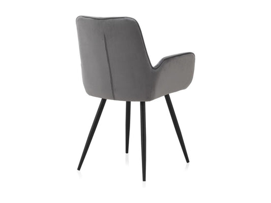Fauteuil d'appoint en métal gris