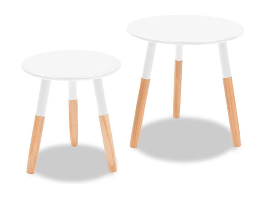 Ensemble de meubles de maison en pin massif, 2 pièces, blanc