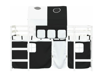 Lit en pin massif, 90 x 190 cm, blanc