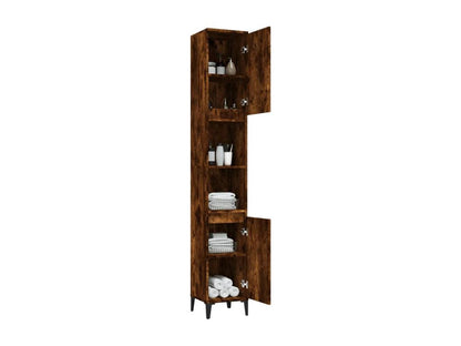 Armoire en bois effet chêne, 30 x 30 x 190 cm, naturel
