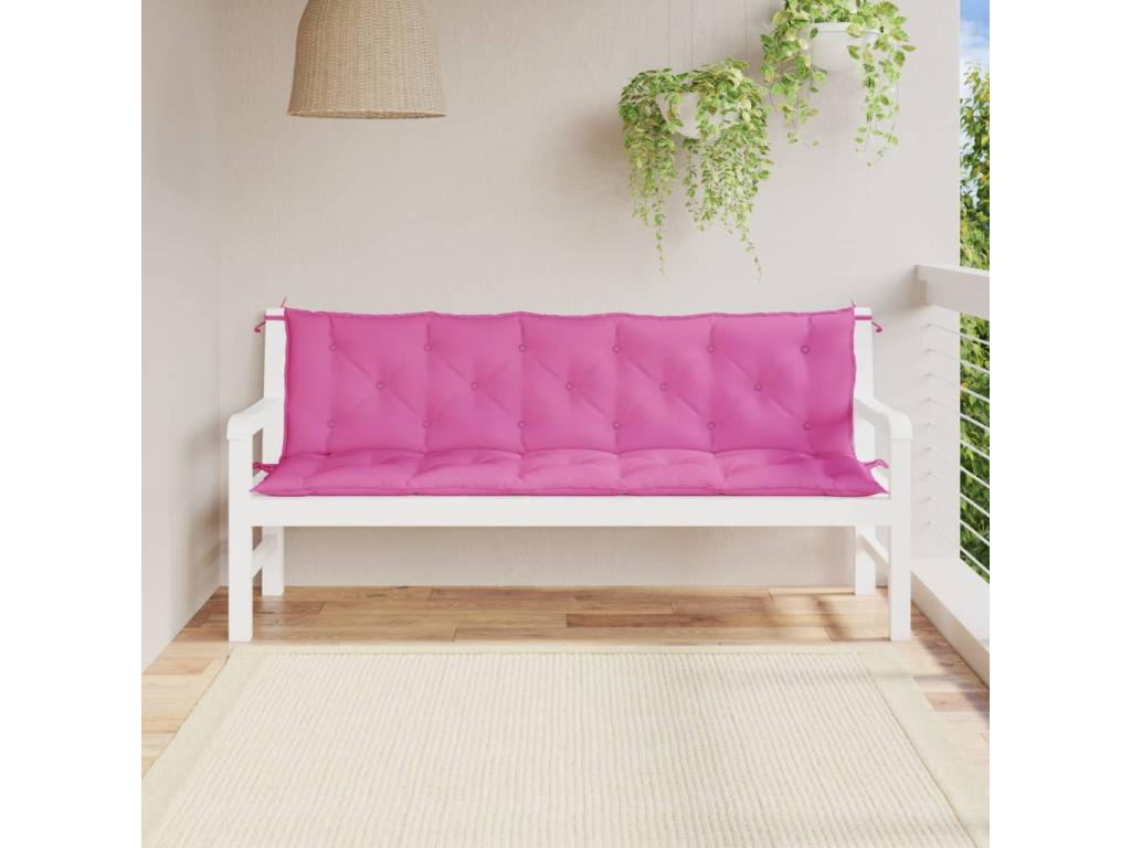 Banc en tissu 2 pièces avec coussins