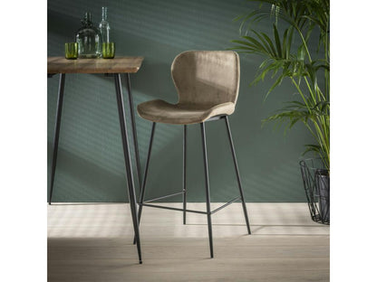 Fauteuil en velours beige