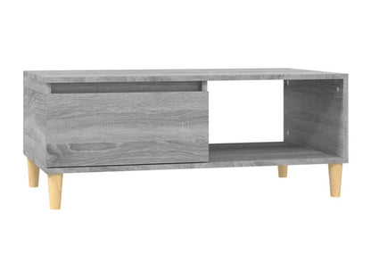 Table basse en bois composite, 90 x 50 x 36,5 cm, grise
