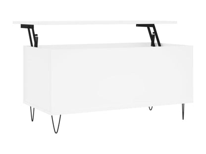 Table basse en bois composite, 90 x 44,5 x 45 cm, blanche