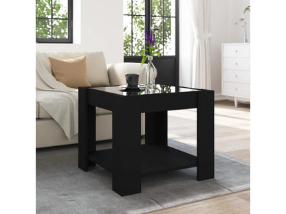 Table basse en bois composite, 53 x 53 x 45 cm, noire