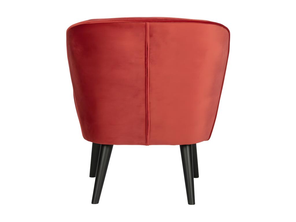 Fauteuil d'appoint en velours rouge