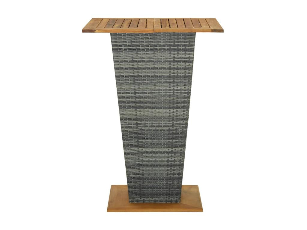 Ensemble de mobilier de jardin 5 pièces avec coussins, en résine tressée grise