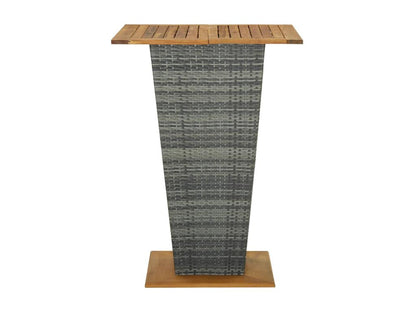 Ensemble de mobilier de jardin 5 pièces avec coussins, en résine tressée grise