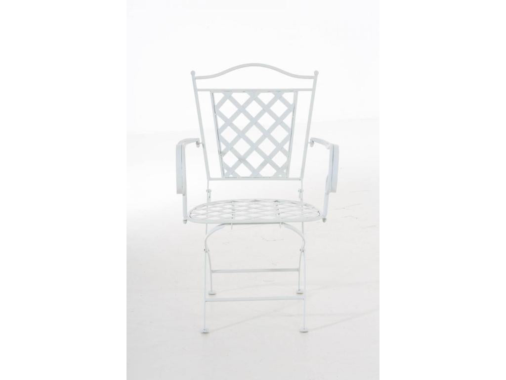Ensemble de mobilier de jardin en métal blanc