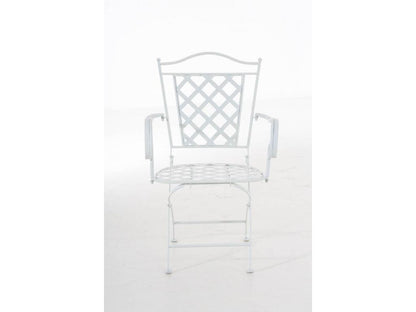 Ensemble de mobilier de jardin en métal blanc