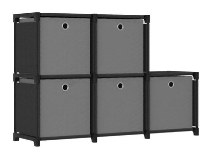 Étagère en tissu, 103 x 30 x 72,5 cm, noire