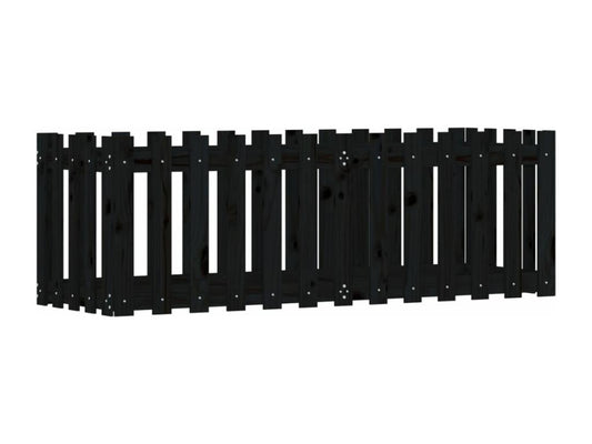 Lit en pin massif, 150 x 50 x 50 cm, noir