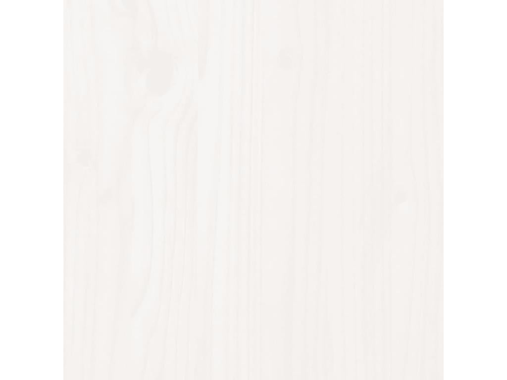 Cadre de lit en bois massif, 120 x 200 cm, blanc