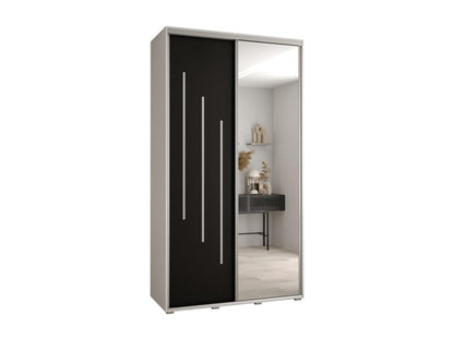 Armoire coulissante à 2 portes, 140 x 45 x 235,2 cm, noire