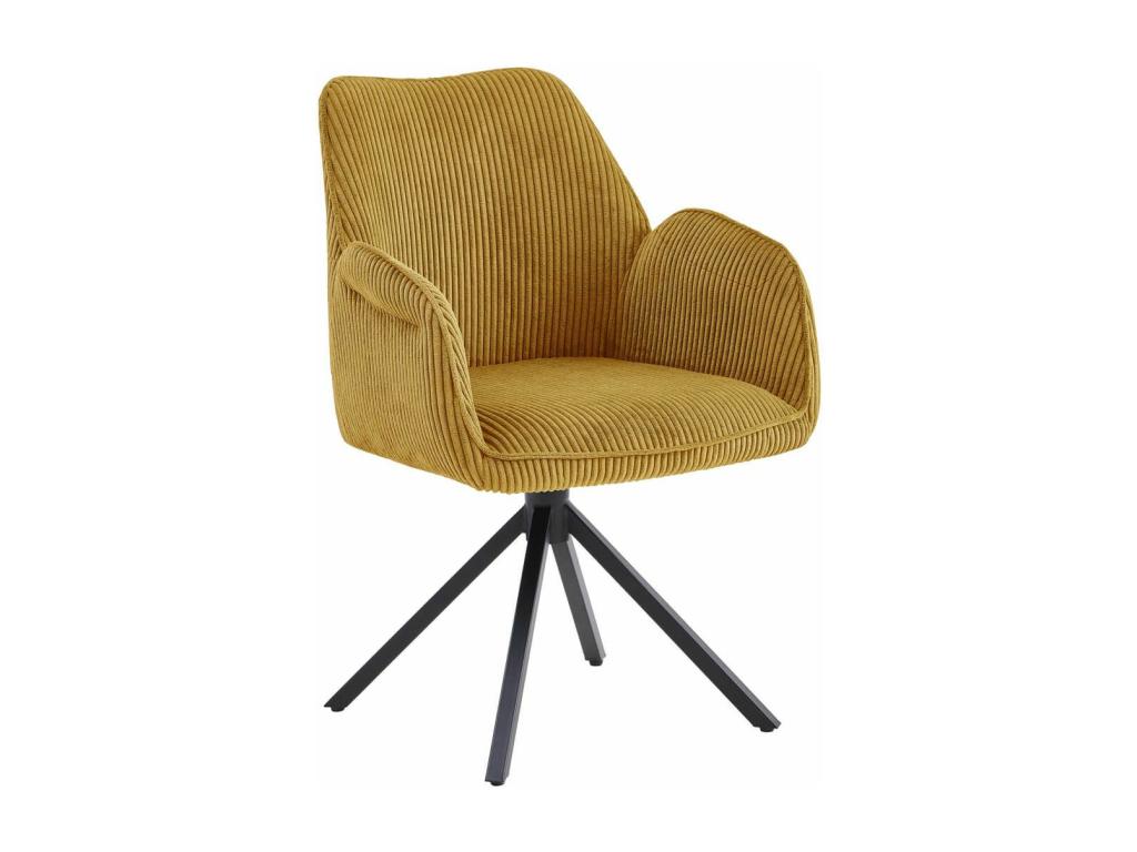 Fauteuil d'appoint en tissu, jaune