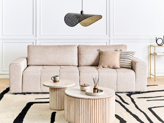 Canapé en tissu marron