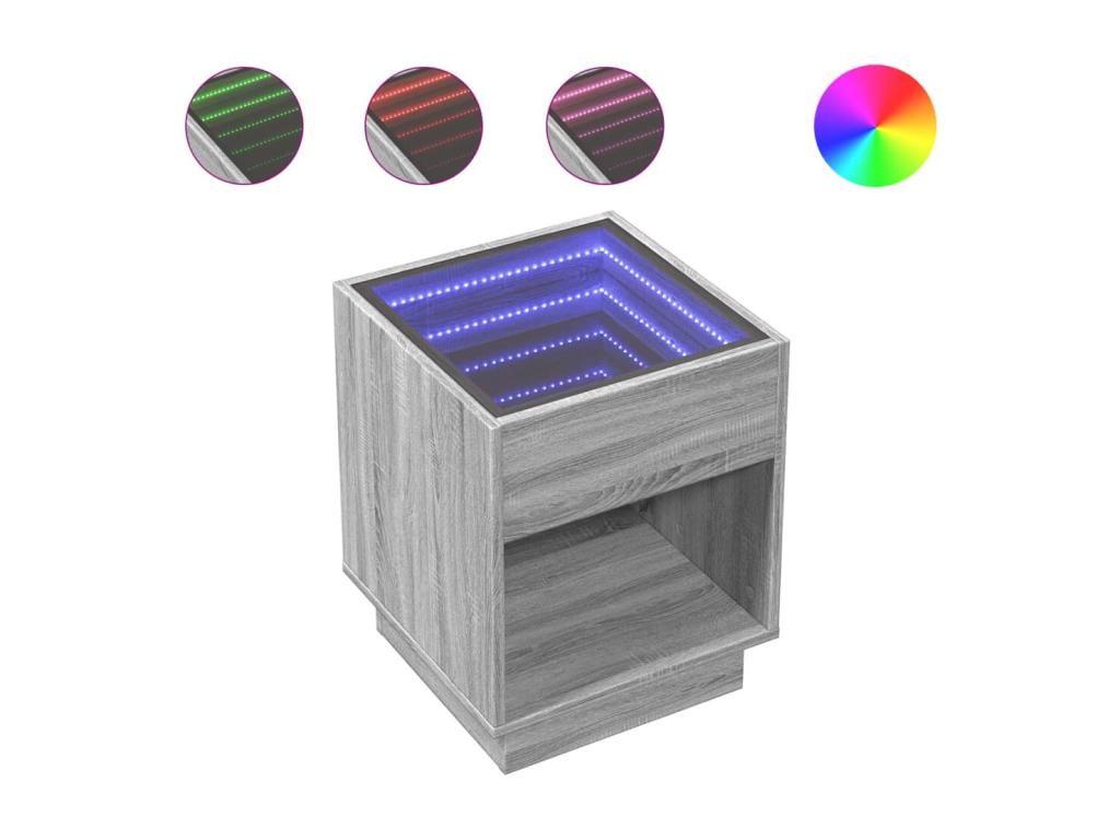 Table, 40 x 40 x 50 cm, grise