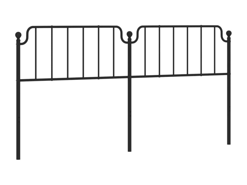 Lit en métal, 200 cm, noir