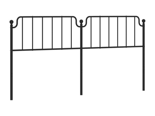 Lit en métal, 200 cm, noir