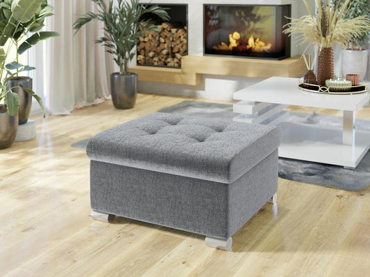 Pouf, 41 x 68 x 70 cm, gris