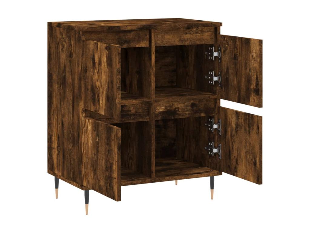 Buffet en bois imitation chêne, 60 x 35 x 70 cm, marron