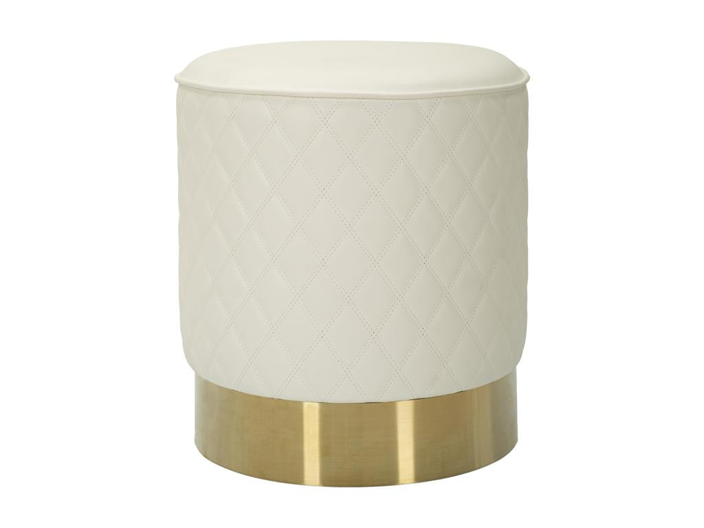 Pouf en pin massif, 36 cm, beige