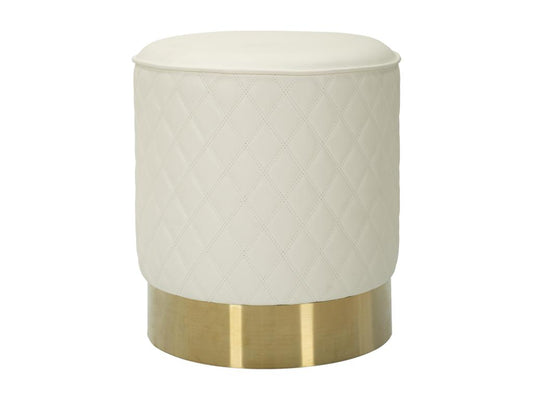 Pouf en pin massif, 36 cm, beige